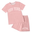 thumbnail image 4 of larppty Girls Pajamas for kids Sleepwear Girl Tank Tops Pjs Shorts Set 2Pcs for Teen Girls Summer Casual Clothes 2Pcs Summer Gift Set(Pink,5-6 Years), 4 of 4