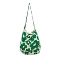 thumbnail image 1 of Ocio Flor Bolso de hombro Flor Bolso tejido simple Gran capacidad, 1 of 9