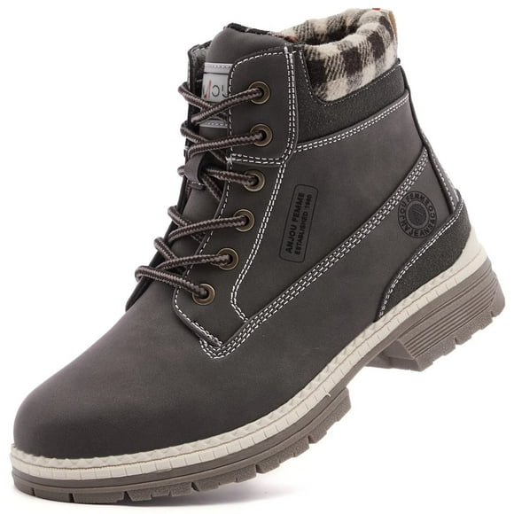 Botas de senderismo ANJOUFEMME Work impermeables para mujer, color marrón