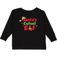 thumbnail image 3 of Inktastic Christmas Santa's Cutest Elf Boys or Girls Long Sleeve Toddler T-Shirt, 3 of 5