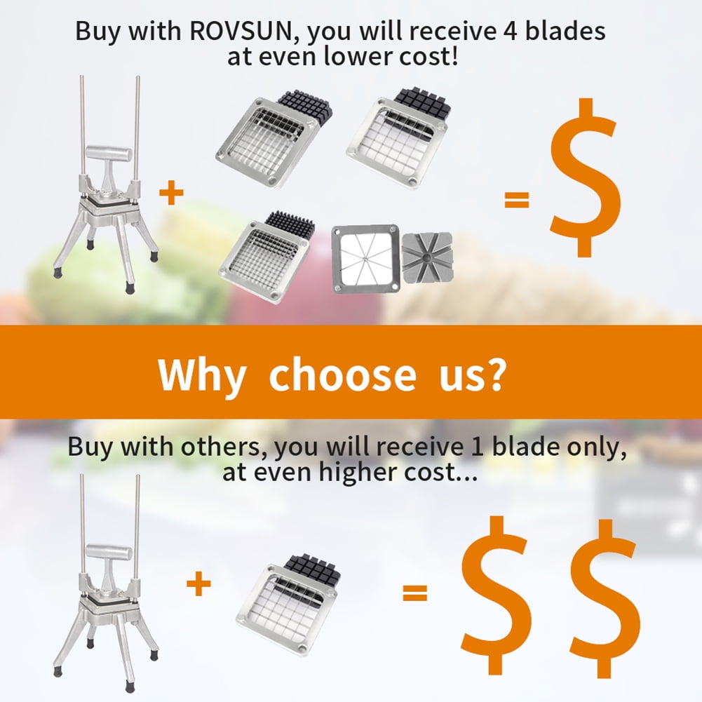 Private Jungle Die-Cast Aluminum Dicing / Strip / Dicing Machine Vegetable Cutting Strip, Dicing Machine 4 Blades (3/8, 1/4, 1/2, Flower Knives) Private Jungle Die-Cast Aluminum Dicing / Strip / Dicing Machine Vegetable Cutting Strip, Dicing Machine 4 Blades (3/8, 1/4, 1/2, Flower Knives)