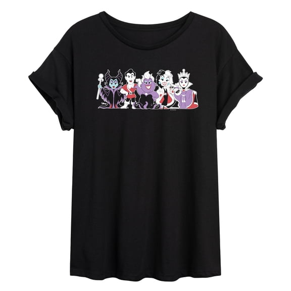 Disney - Cute Villains - Juniors Oversized Graphic T-Shirt