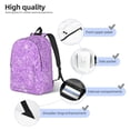 thumbnail image 4 of Lsque Lilac Glittering Pattern Canvas Daypack, Durable Backpack, High-quality Versatile Backpack,Vintage Compact Backpack-Small, 4 of 6