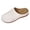 White, variant on Rokment Women's Orthotic Clogs Comfortable Platform Wedges Slip on Walking Sandals Beach Summer Leather Closed Toe Mid Heel Mules Nursing Work Slides Shoes Black Size 6.5