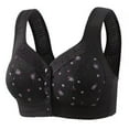 thumbnail image 3 of yievot 5 Pack Front Closure Bras for Womens Bras Front Snaps Seniors Snap Front Bra Older Women Comfort Everyday Bras Wireless Push Up Bra, 3 of 3