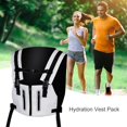 thumbnail image 4 of Running Water Vest Chest Pack Gear Reflective Marathon Running Vest Adjustable Hydration Vest Pack Trail Running Vest Running (White), 4 of 7