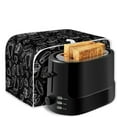 thumbnail image 6 of Yuyamidu Black Toaster Cover 2 Slice Wide Slot Appliance Decorative Cover for Kitchen Spill-Proof Bread Maker Machine Cover Anti Fingerprint Protection, Coffee Bread Dessert Print, 6 of 7