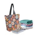 thumbnail image 2 of FORMRS Womens Canvas Tote Bag with Zipper Inner Pocket Shoulder Handbag, Colorful Flowers, 2 of 7