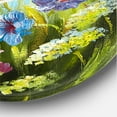 thumbnail image 3 of Designart 'Still Life Of Colorful Wildflowers With Leaves III' Traditional Circle Metal Wall Art 36x36 - Disc of 36, 3 of 5