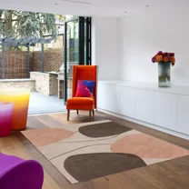 Hand tuft rug, Geometric wool carpet, 9x10, Bed, Living, room