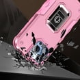 thumbnail image 4 of Bemz Phone Case for iPhone 15 with Camera Protection Side Grip Heavy Duty Shockproof Protection Magnetic Mount Built-in Stand Cover (Rose Pink), 4 of 5