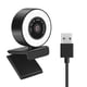 thumbnail image 2 of Cámara web USB con luz LED ajustable, enfoque automático y micrófono integrado para transmisiones en vivo y videollamadas nítidas. Base multifuncional con soporte para trípode y clip., 2 of 6