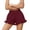 Wine, variant on Admvng Womens Ruffled Hem Shorts Elastic Waist Casual Fit Everyday Wear