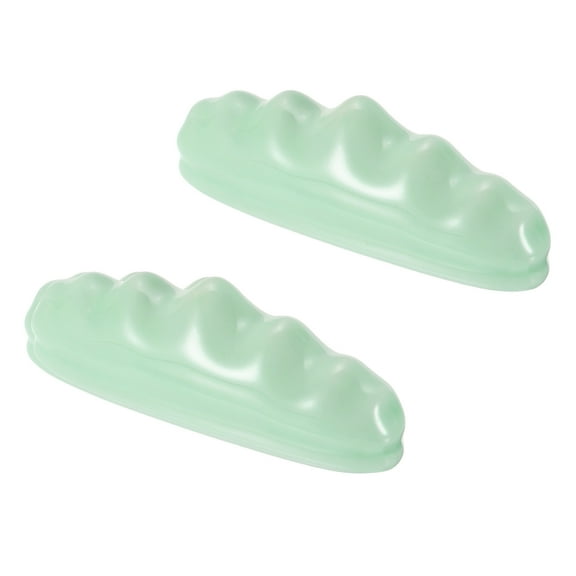 Uxcell Calligraphy Brush Holder, 2 Pack 4 Ports Ceramic Chinese Calligraphy Brush Rest, Green