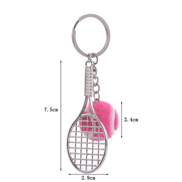 3PCS Mini Lindo Llavero de Fútbol Llavero de Bolos Llavero de Tenis Llavero de Béisbol para Hombres Mujeres Niños Niñas Regalos