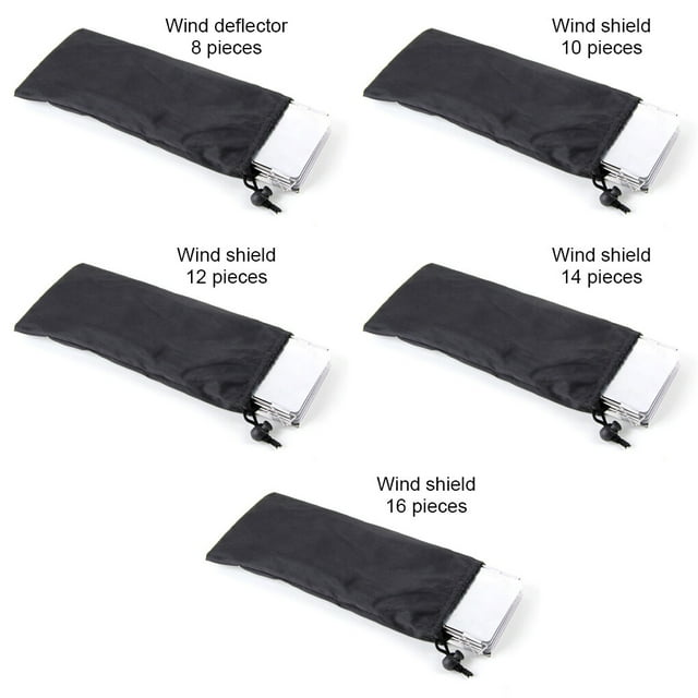 relayinert Stove Wind Shield Portable Foldable Windproof Steel Handle Camping Picnicking Cooking Cooker Screen with Storage Bag 14 Plates