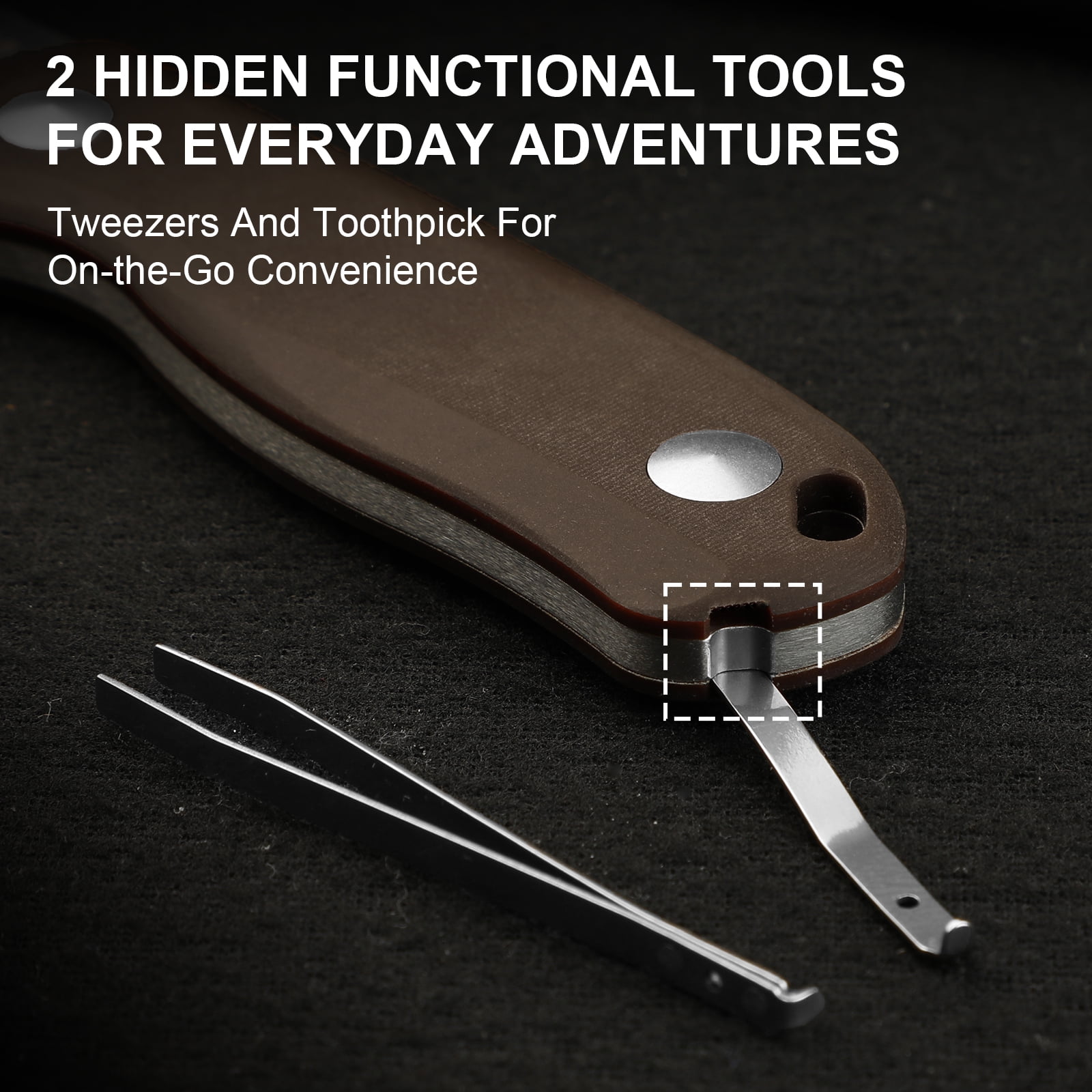 Kizer Drop Bear Fix Drop Point Fixed Knife 14C28N Blade Micarta Handle With Sheath 1094A2