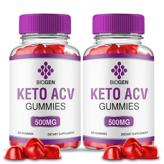 Biogen Keto ACV Gummies, Biogen Keto Gummies, Biogen Gummies Bio Gen Apple Cider Vinegar Gummy Dietary Supplement (2 Pack)