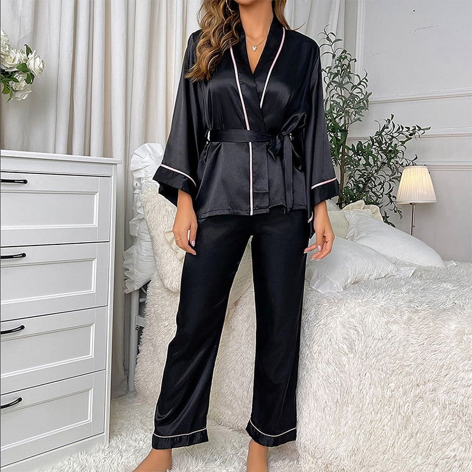 Silk satin pjs sale