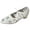 Blue, variant on Sandals for Women Pointed Toe Hidden Wedge Lace up Mary Jane Shoes Floral Shape Hollow out Soft Leather Summer Elegant Dress Shoes Brown Size 7