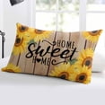 thumbnail image 5 of Sunflower Throw Pillow Cover 20 x 26 Inch Decorative Pillow Cover Farmhouse Country Flowers Vintage Wood Grain Lumbar Pillowcase Seasonal Rectangle Cushion Case for Couch Sofa Bed Living Room, 5 of 7