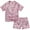 Pink Love, variant on Girls' Pajama Set - 2 Piece Silky Soft Satin Button Down Sleep Shirt and Pajama Shorts (Sizes: 4-16)