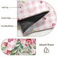 thumbnail image 6 of Area Rug for Living Room, Valentine's Day Non-Slip Indoor Large Carpet for Bedroom/Dining Room, Pink Red Roses Love Heart Eucalyptus Plaid Washable Low-Profile Rectangle Floor Runner Rugs - 4 x 6 Ft, 6 of 7