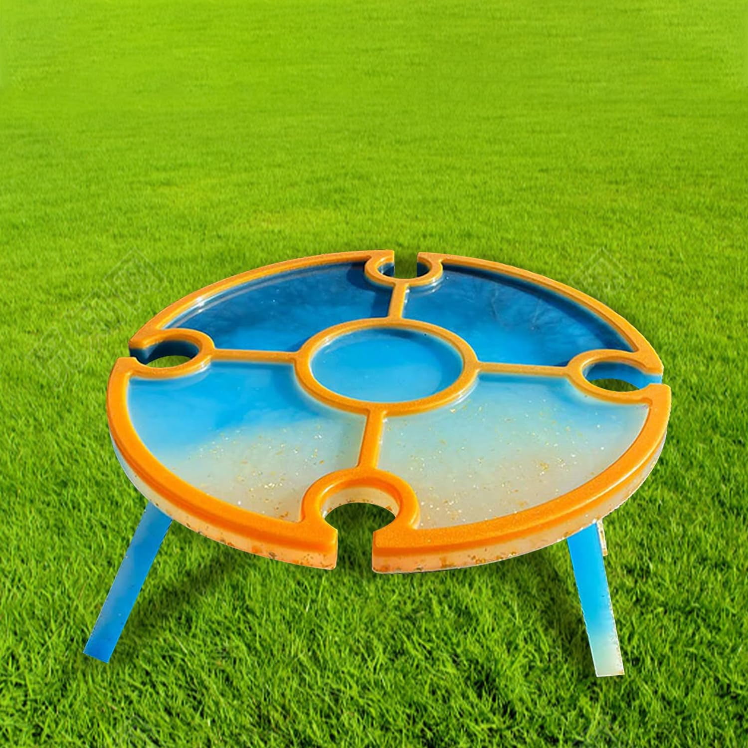 Resin Molds,Resin Molds Silicone,Silicone Molds for Epoxy Resin,Outdoor Portable Folding Table Round Table Mold Beach Dinner Plate Shiny Mold DIY Fruit Tray Mold