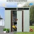 thumbnail image 4 of CarButler 6x5ft Metal Outdoor Storage Shed with Transparent Plate and Lockable Sliding Doors for Garden Backyard Patio White, 4 of 7