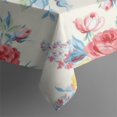 thumbnail image 5 of Pioneer Flower Floral Print Pattern Square Tablecloth,Waterproof Square Table Cover,Wipeable Spillproof Washable Table Cover for Home Kitchen Party Decor 42"X42"(107x107cm), 5 of 6