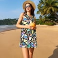 thumbnail image 3 of Disketp Colored Glass para Vestido sin Mangas para Mujeres, Vestidos de Verano para Mujeres, Casual y Holgado para la Playa, 3 of 7