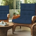 thumbnail image 7 of High Back Chair Cushions Set of 2, Adirondack Chair Cushion with Waterproof, Rocking Chair Cushion for Outdoor Patio, Garden Porch 45”x 22”x 4(navy blue）, 7 of 7