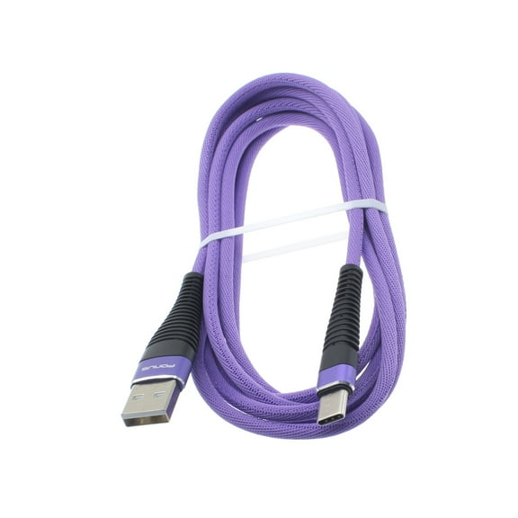 10ft USB Cable for Verve Snap, Iris Flip Phones - Purple Type-C Charger Cord Power Wire for Consumer Cellular Verve Snap, Iris Flip