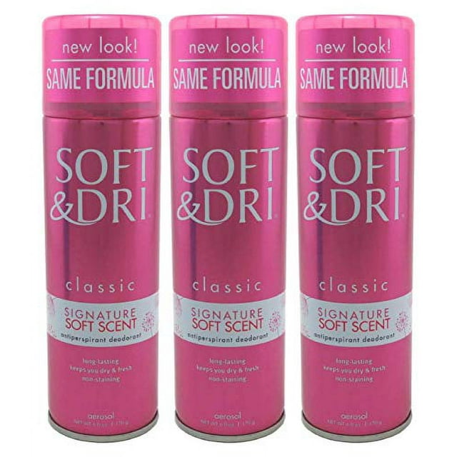 Soft & Dri Parfum Doux Aérosol Anti-Transpirant Parfum Doux 6 Onces (177ml) (3 Paquets)