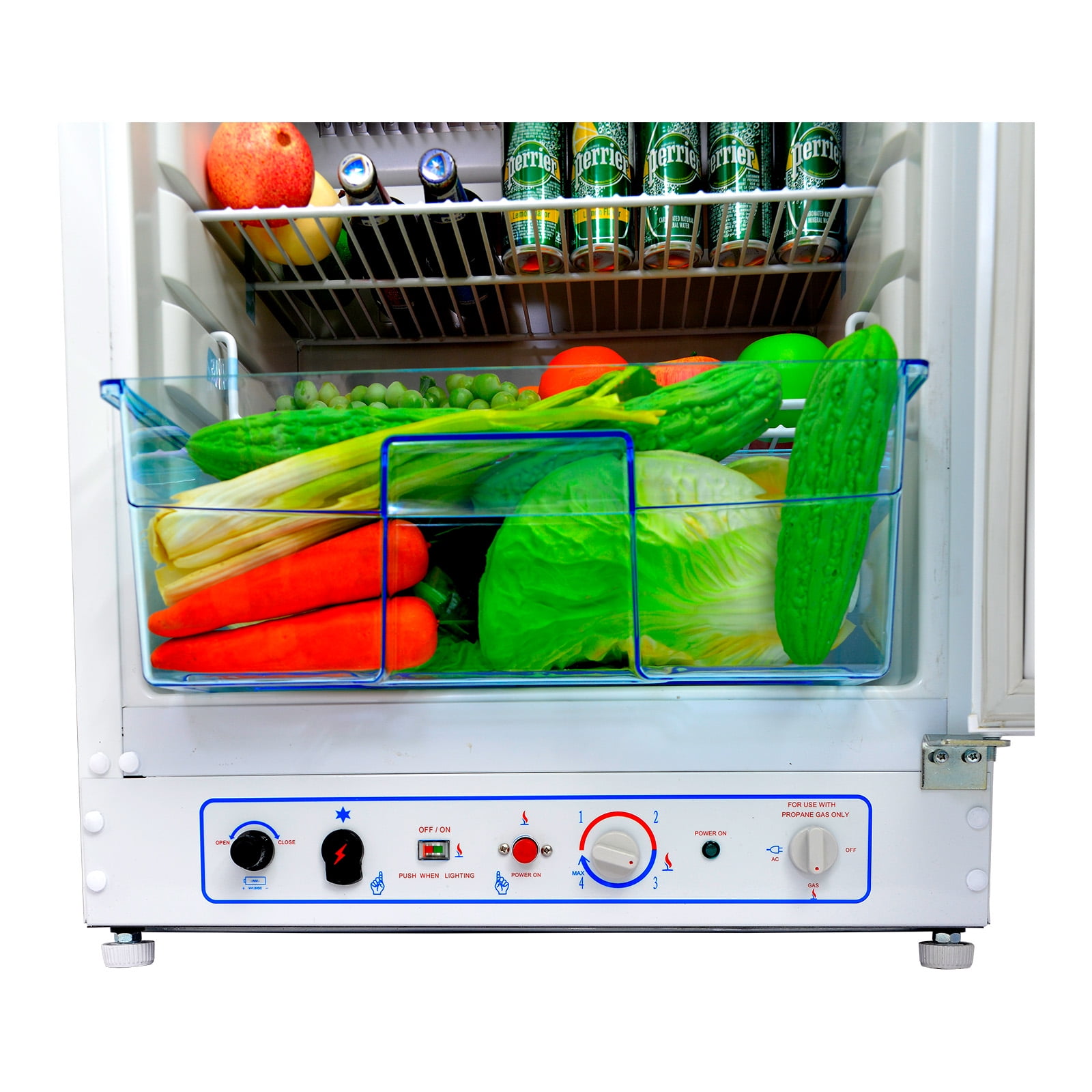 Smad Propane Gas Refrigerator with Freezer 6.5 Cu ft LPG Fridge for Cabin Camper RV Home