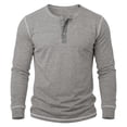 thumbnail image 2 of Fnnxeal Mens T-Shirts Fashion Crew Neck Long Sleeve Fall Winter Casual Gray Shirts for Men Size M, 2 of 7