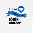 thumbnail image 4 of Inktastic I Love Someone with Colon Cancer Blue Heart Ribbon Boys or Girls Baby Bodysuit, 4 of 5