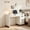 White, variant on DreamCurship Desk with Drawers, Modern Computer Desk with File Drawers, Home Office Study Writing Desk with Storage, Walnut
