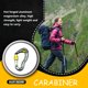 thumbnail image 2 of Neries aleación carabiner reutilizable profesional colorido antideslizante hebilla al aire libre deporte escalada carabiners con polea amarillo Inevent OD003187-03, 2 of 7