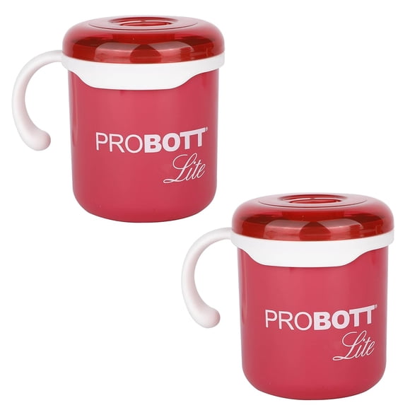 Lite Cuppa Stainless Steel Mug With Lid Pack Of 2 - 280ml Each, Pink | Stylish Cup Ideal For Hot & Cold Coffee, Tea - BPA Free Desk Mug | Non-toxic, Easy To Clean, Portable & Lightweight