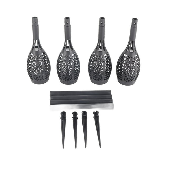 Lampes à Flamme Solaire, Lampe à Flamme LED ABS Plastique pour Jardin