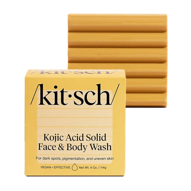 Barra de jabón Kitsch, barra facial y corporal de ácido kójico, 120 ml