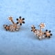thumbnail image 4 of Moda pequeña flor fresca del sol con incrustaciones de color pequeña flor Stud Pendientes Frontera Oreja Joyería, 4 of 6