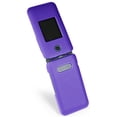 thumbnail image 5 of Case for Cingular Flip 4 (U102AA) / Cricket Debut Flip 2020 (U102AC) Case, Nakedcellphone Protective Hard Cover with Grid Texture - Purple, 5 of 10