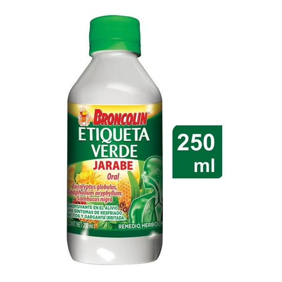 Broncolin Etiqueta verde 250 ml jarabe