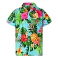 thumbnail image 2 of Camiseta para hombre Blusa Top Manga corta Estampado Botón Abajo Colorido Funky Light Verano Tropical para fiesta, pya, , M Macarena camiseta de los hombres, 2 of 6