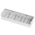 thumbnail image 1 of Caja de almacenamiento de cable de carga con tapa transparente, auricular de plástico, tarjeta de memoria USB SD para el hogar, dormitorio, oficina, organización de escritorio, Compact Cosmet Feliz Sencillez, 1 of 5