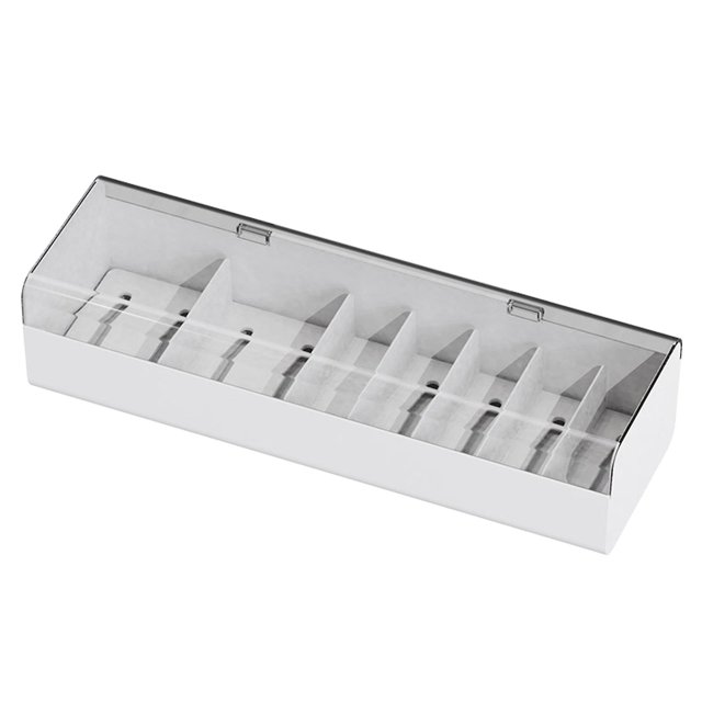 Caja de almacenamiento de cable de carga con tapa transparente, auricular de plástico, tarjeta de memoria USB SD para el hogar, dormitorio, oficina, organización de escritorio, Compact Cosmet Feliz Sencillez