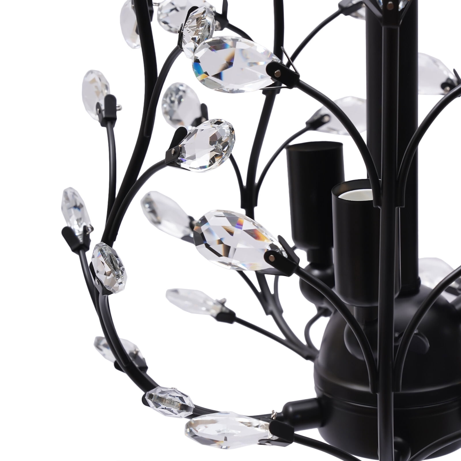 Vintage 3 Light Small Crystal Chandelier Fixture Pendant Hanging Lamp Kitchen