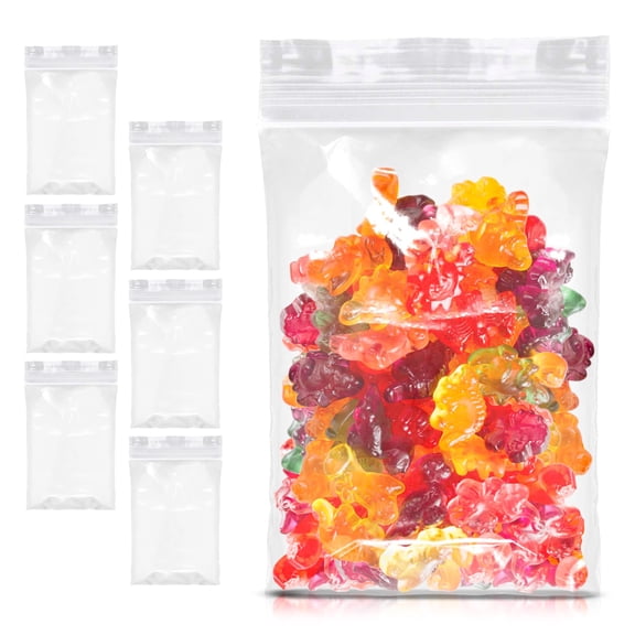 Clear Plastic Reclosable Zipper Bags, 2 Mil Polypropylene, 1000 Count, 3 x 4 in